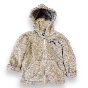 🐻 PATAGONIA Baby Furry Friends Fleece Hoody Size 2T Shroom Taupe 🐻